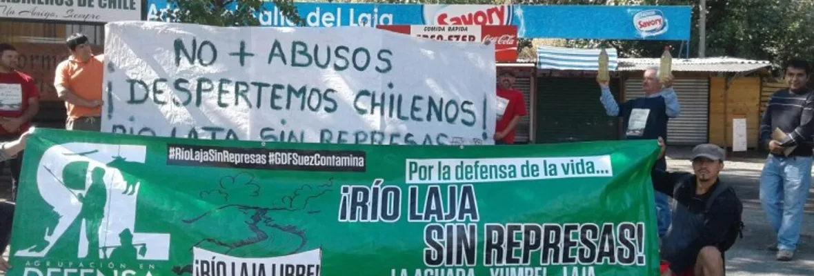 Vecinos se manifiestan en el Salto del Laja contra la intervención hidroeléctrica y el daño ambiental en el río