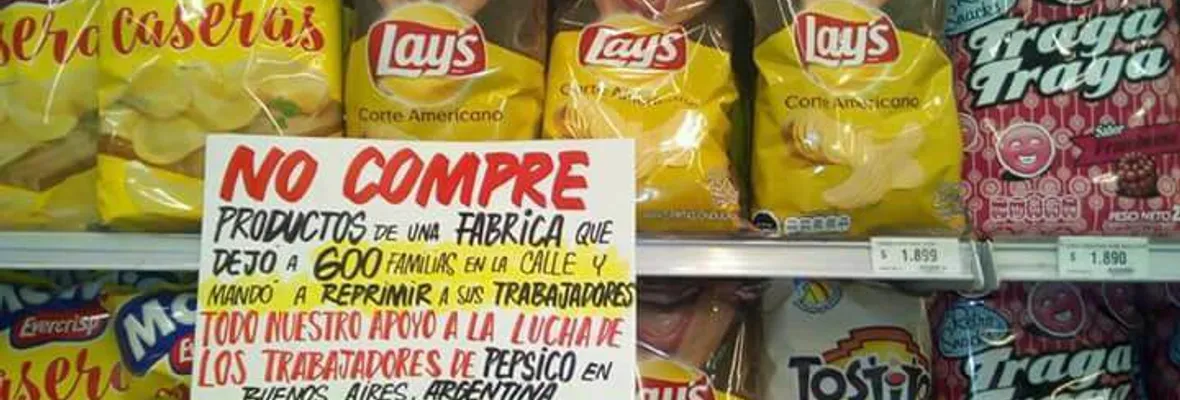 «No compre productos de esta fábrica» el mensaje de apoyo de sindicato de supermercado en Temuco con trabajadores argentinos