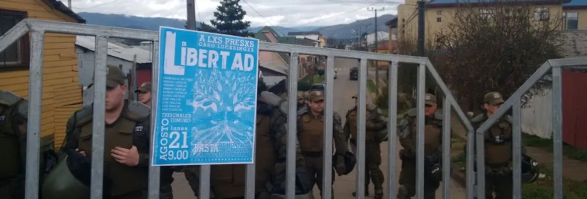 Con fuerte contingente policial dictan sentencia contra los comuneros mapuche del caso Cuyinpalihue