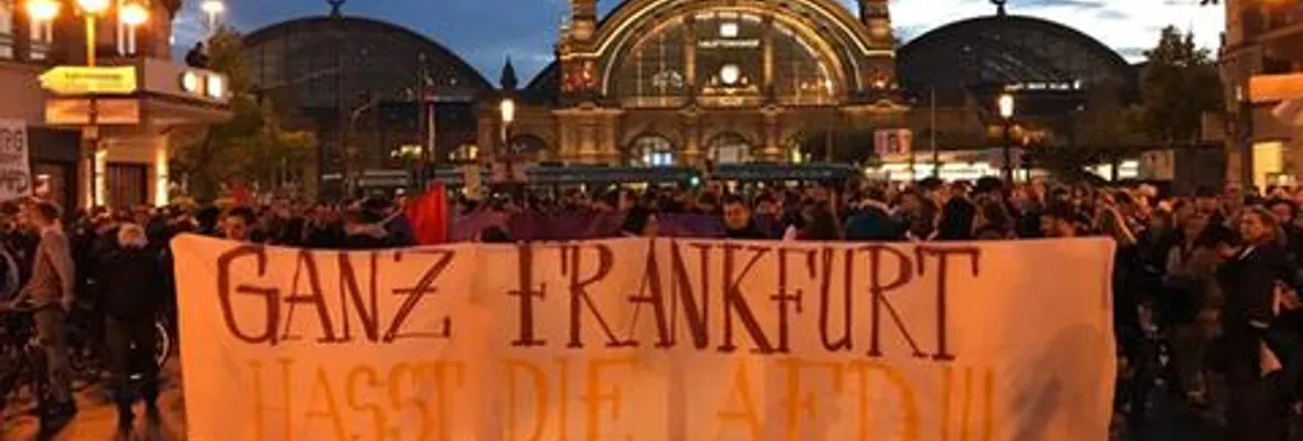 Protestas en Frankfurt y otras ciudades por resultados de extrema derecha en elecciones alemanas