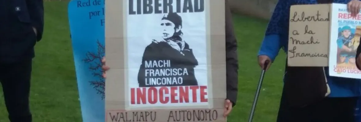 Mitín en Concepción por la libertad de la machi Francisca Linconao y los presos políticos mapuche