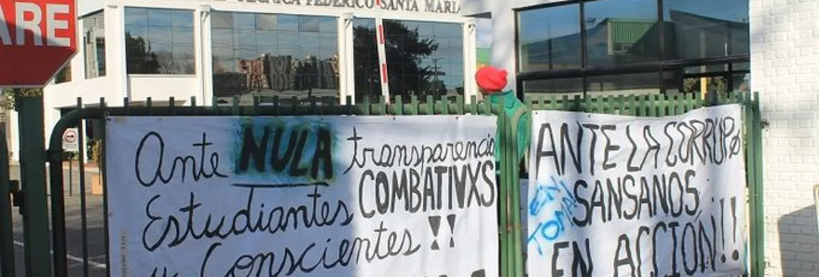 Estudiantes de U. Federico Santa María se declaran fiscalizadores del cumplimiento de compromisos por Rectoría