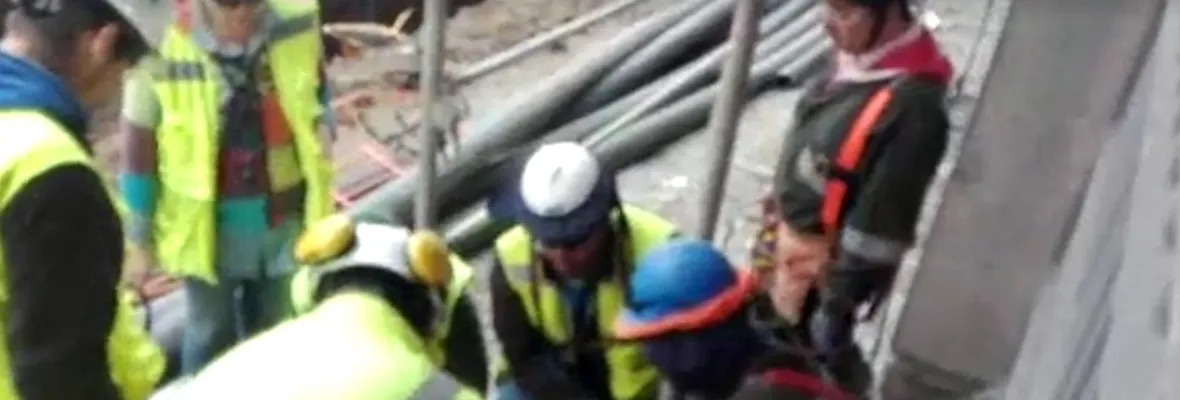 Trabajador de obras de cárcel El Manzano sufre grave accidente laboral