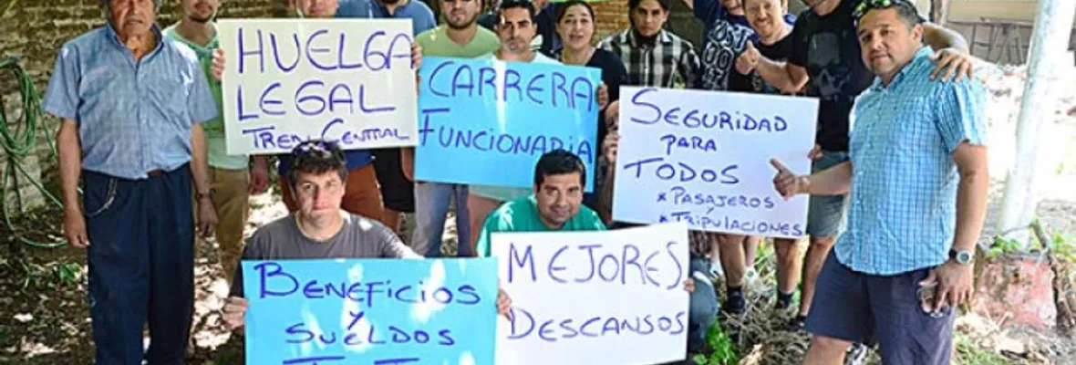 Trabajadores ferroviarios de Tren Central en huelga por mejores condiciones laborales