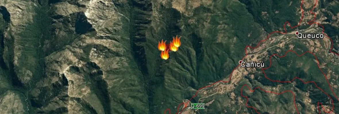 Desde el viernes se propaga incendio en bosque nativo de Alto Bío Bío: no se estaría combatiendo