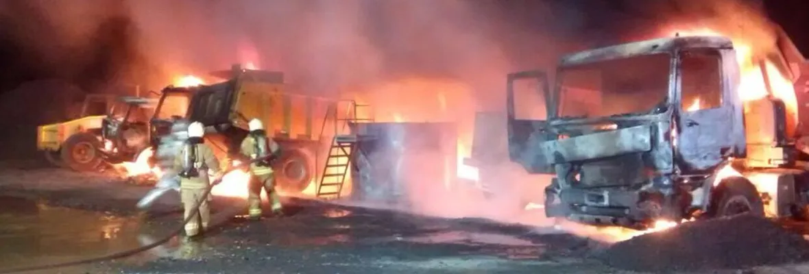 Queman 16 camiones en Vilcún en apoyo al Machi Celestino Córdova