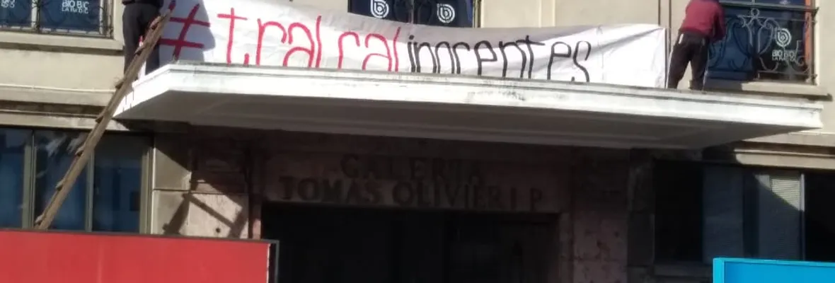 Intervienen edificio de Radio Bio Bio manifestando solidaridad con condenados por Caso Luchsinger-Machay