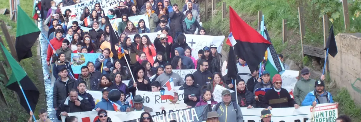 Cientos de personas se manifestaron en Renaico contra central Hidroeléctrica de pasada