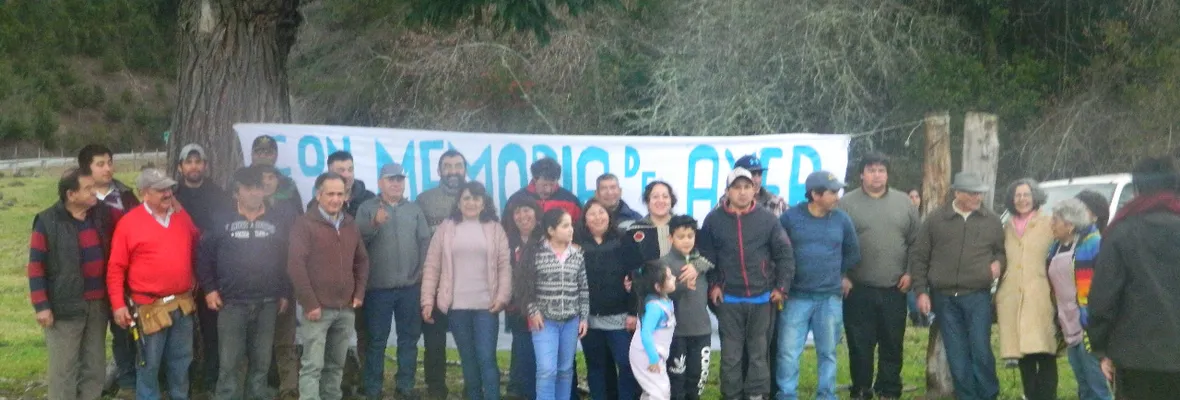 FOTOS | Ex pobladores del Fundo Enco se movilizan para lograr recuperación territorial