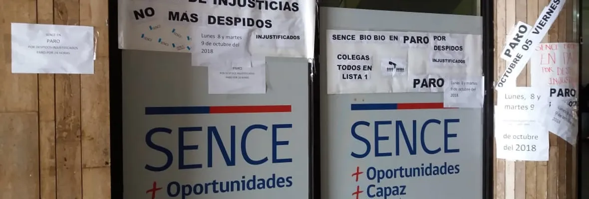Funcionarias públicas del SENCE denuncias despidos injustificados y paralizan por 2 días