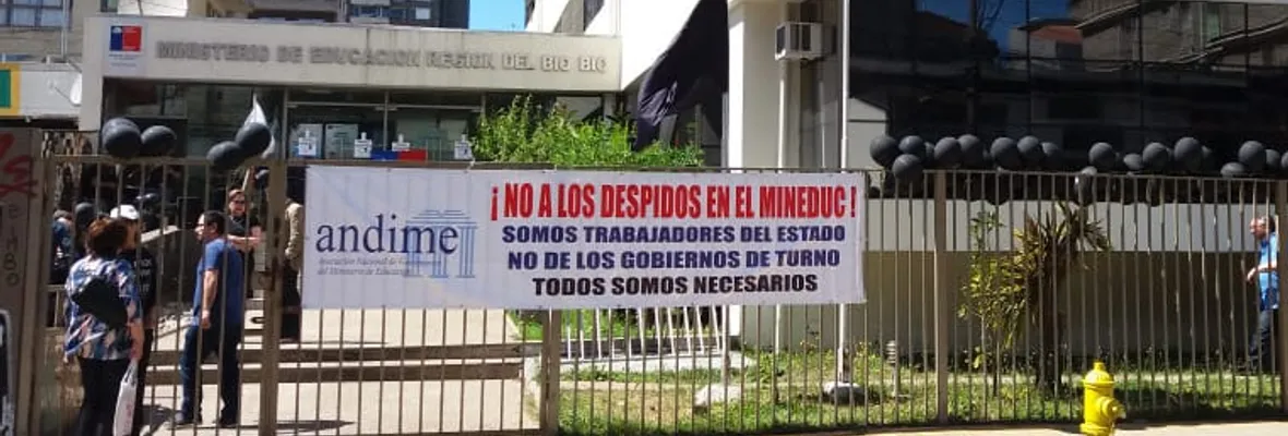 Funcionarios Públicos de Concepción paralizan para que se reincorpore a más de un centenar de despedidos