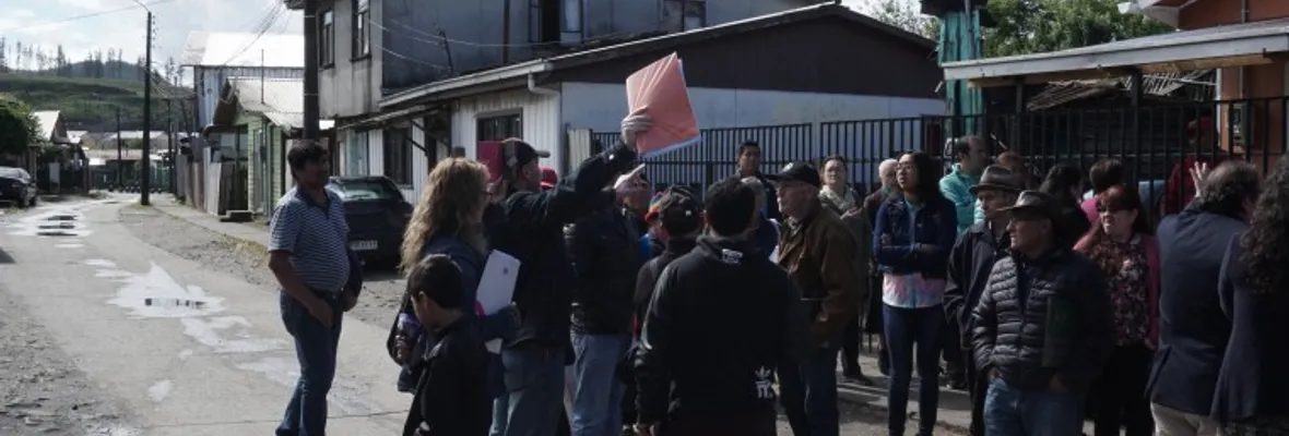 Recuperación territorial Mundo Nuevo protestó contra dirigente fraudulento en Curanilahue
