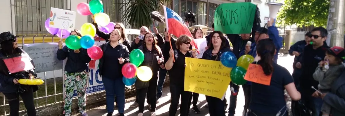 Trabajadoras y trabajadores de Integra se manifiestan por mejoras laborales