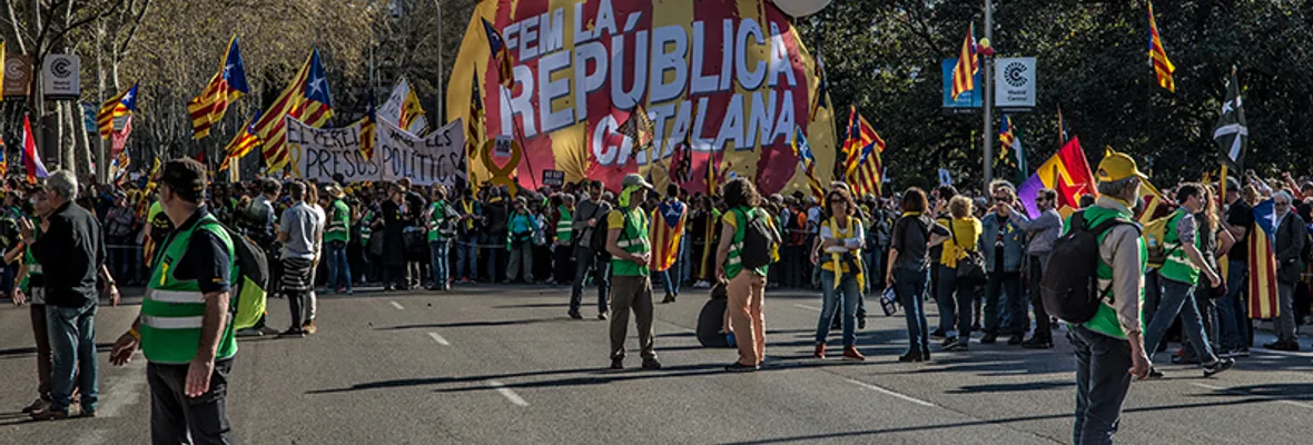 El independentismo desborda el centro de Madrid en su reclamación por los derechos civiles