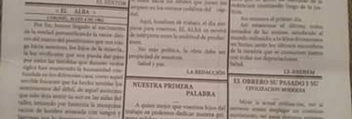 Los inicios del movimiento obrero anarquista en Coronel: el caso del periódico El Alba de 1902