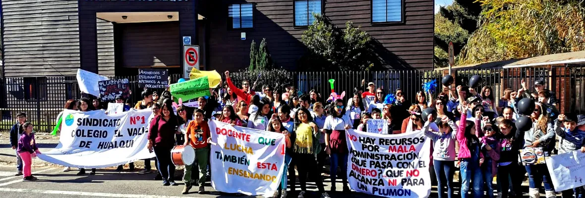 Trabajadoras y trabajadores del Colegio El Valle de Hualqui cumplen 14 días de huelga
