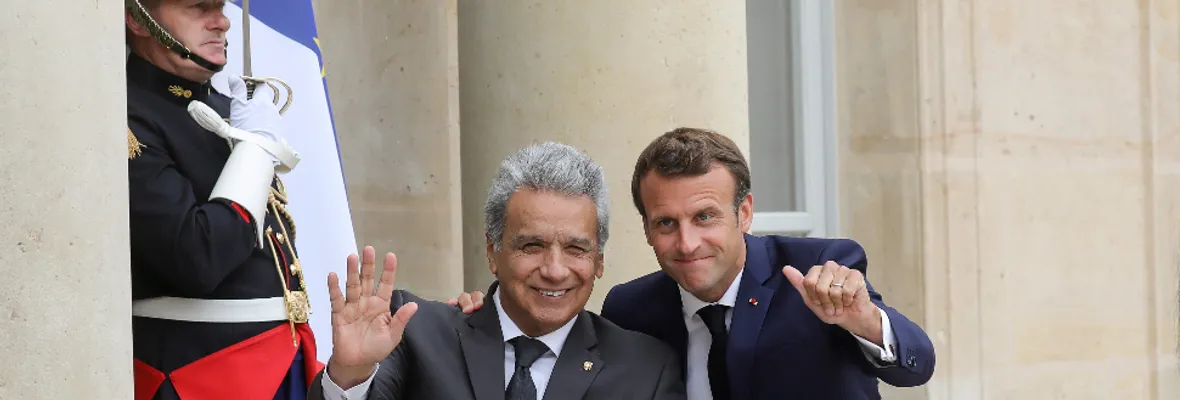 Protestas por caso Julian Assange y posible instalación de bases militares de EEUU en Islas Galápagos reciben a Lenín Moreno en París