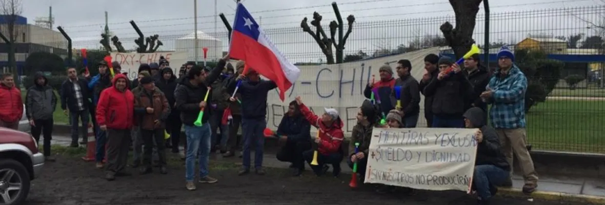 Trabajadores/as de OxyChile mantienen huelga e intransigencia de empresa pone en riesgo suministro de agua potable en el Gran Concepción