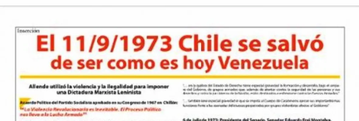 Inserto en El Mercurio: Cuando el negacionismo transgrede los Derechos Humanos