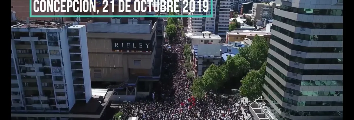 Impresionantes imágenes aéreas muestran masividad de las legítimas protestas populares en Concepción