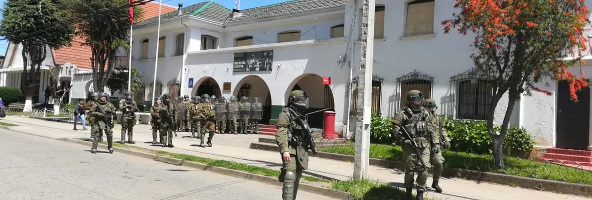 Desmedida represión policial incluso para Cañete marcó manifestación: 7 dirigentes mapuches detenidas/os