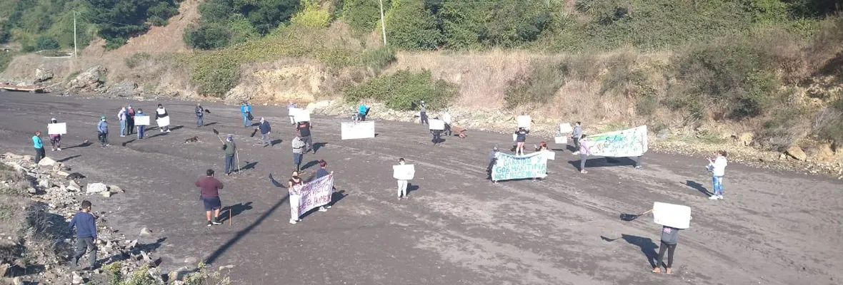 Comunidad de Lenga se manifiesta por grave sequía que afecta a Humedal Lenga en Santuario Península de Hualpén