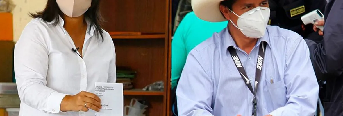 Segunda vuelta en Perú: Ultraderecha de Fujimori vs el candidato del interior Pedro Castillo