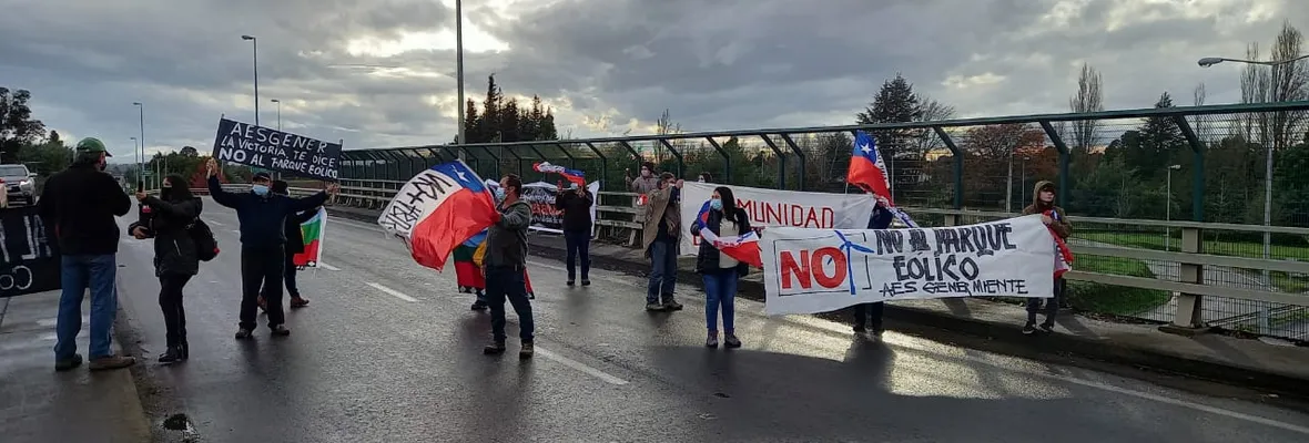"¡No escuchan a la gente!": Comunidades de la provincia del Biobío siguen movilizadas ante proyectos de parques eólicos de AES Chile
