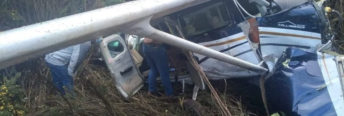 Personas lesionadas: Avioneta cayó a tierra en viaje desde Isla Mocha a Tirúa