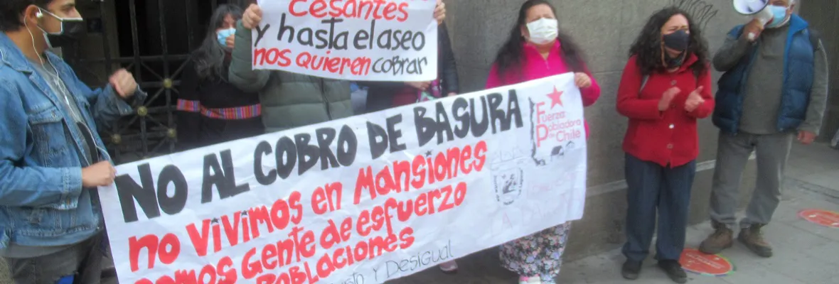 Pobladoras/es de Valparaíso exigen terminar con cobro de aseo municipal a viviendas sociales