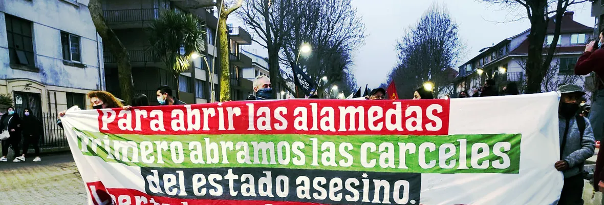 Concepción: manifestación exigiendo la libertad de las y los presos políticos de la Revuelta se desplazó por el centro de la ciudad