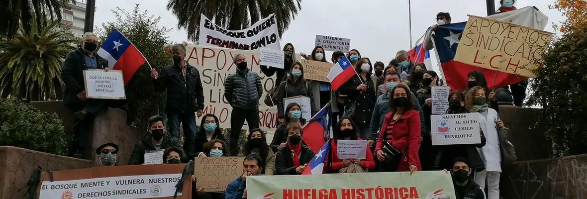 Continúa la huelga en Liceo Camilo Henríquez de Temuco: Sostenedores insisten en disolver el sindicato