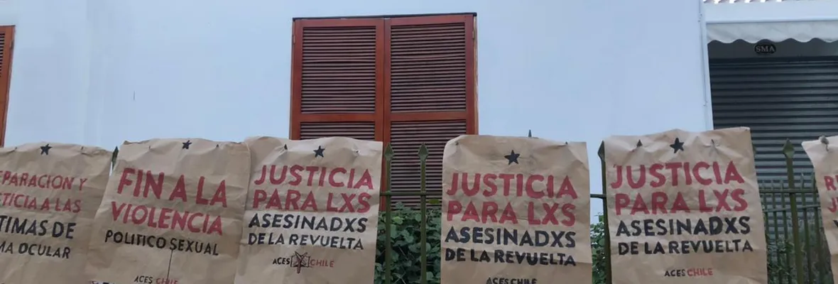 Estudiantes se tomaron sede del INDH exigiendo la libertad de las y los presos políticos