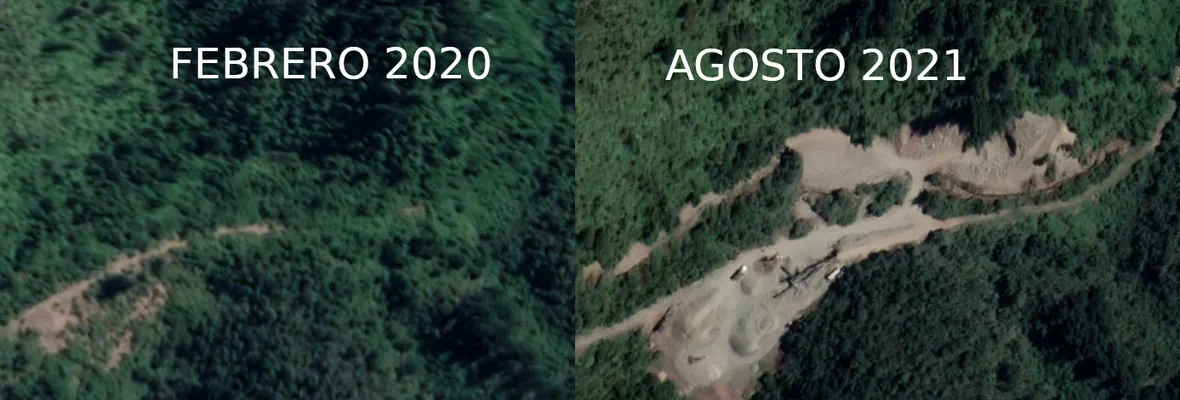 Imágenes satelitales revelan daño a flora nativa por faena de áridos en Hualqui