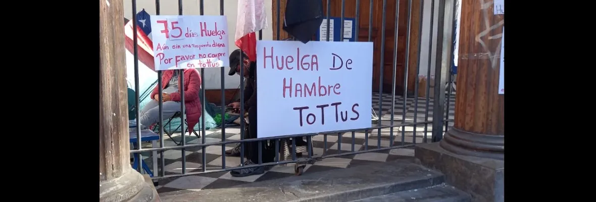Tras más de dos meses en huelga e intransigencia de la empresa: Trabajadoras/es de Tottus iniciaron huelga de hambre