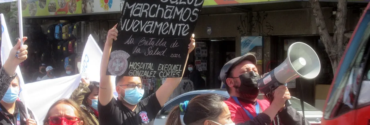 Trabajadoras/es de la salud, educación y de grandes tiendas se movilizaron simultáneamente en Valparaíso