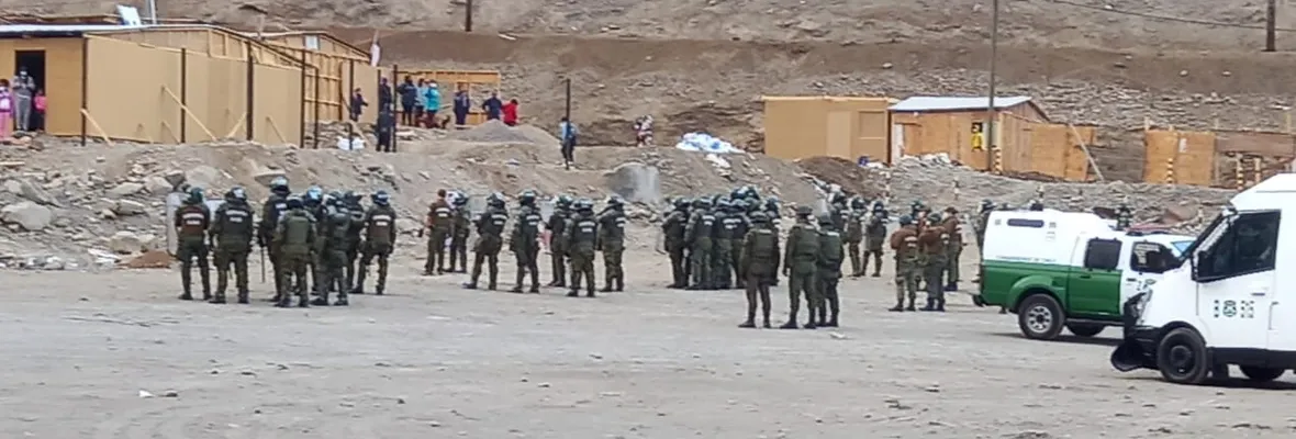 Delegada provincial Daniela Vecchiola y Carabineros intentaron desalojar toma Nueva Esperanza en Tocopilla