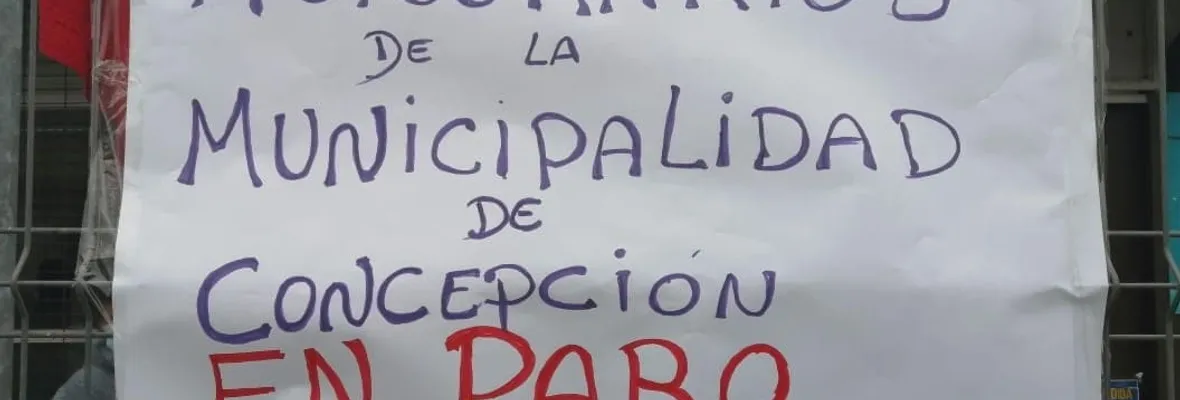 Trabajadoras/es a honorarios del municipio de Concepción inician nueva paralización