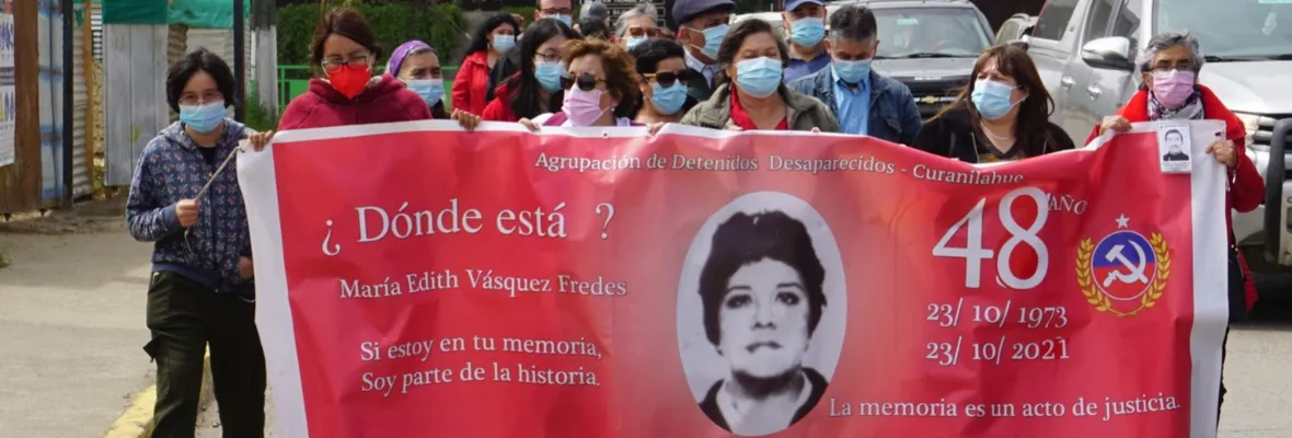 Conmemoran los 48 años de la partida de Edith Vásquez, detenida desaparecida por la dictadura en Curanilahue
