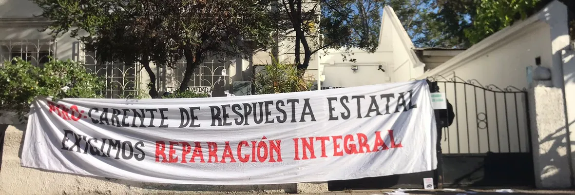 Víctimas de Trauma Ocular se tomaron sede de programa de reparación exigiendo mejoras sustanciales