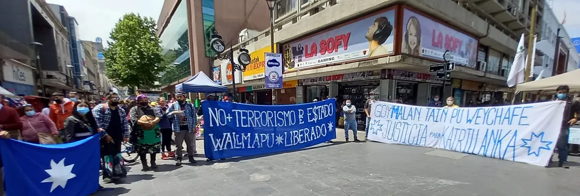 Realizan concentración en Concepción exigiendo justicia para Camilo Catrillanca y el fin de la militarización en Wallmapu