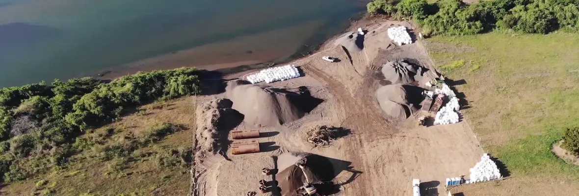 Puente industrial Biobío: Imágenes revelan cómo avanza la intervención en humedal y canal Price en Hualpén