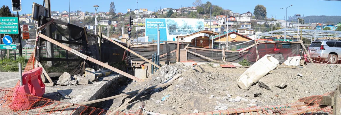Alcaldesa de Curanilahue presentó recurso de protección contra el Serviu por abandono en la construcción del Eje Cívico de la comuna