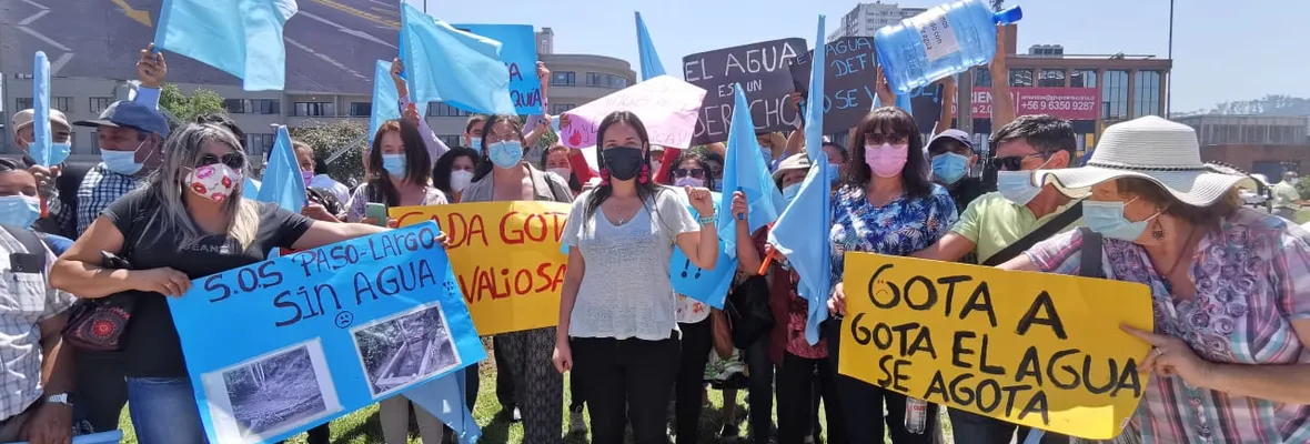 Mas de mil familias de Sta. Juana viven con 50 litros de agua al día: Alcaldesa denunció "abandono sostenido por parte del Estado"
