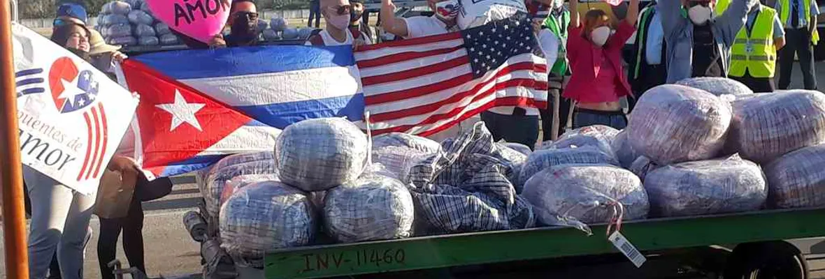 Cuba recibió cargamento de ayuda humanitaria donado por activistas estadounidenses opositores al bloqueo