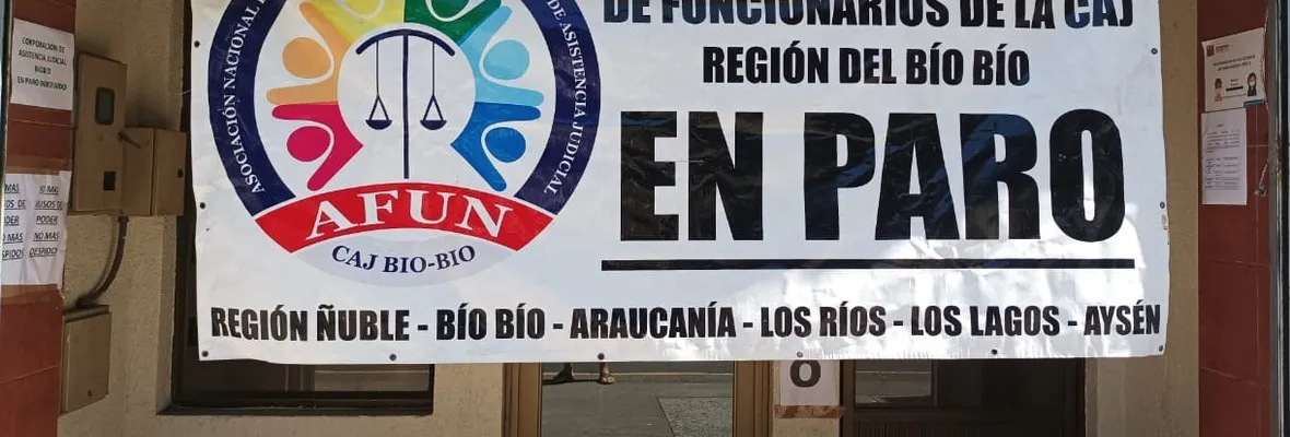 Trabajadores/as de la Corporación Asistencia Judicial Biobío en paro no descartan suspender turnos éticos ante intransigencia de la dirección nacional