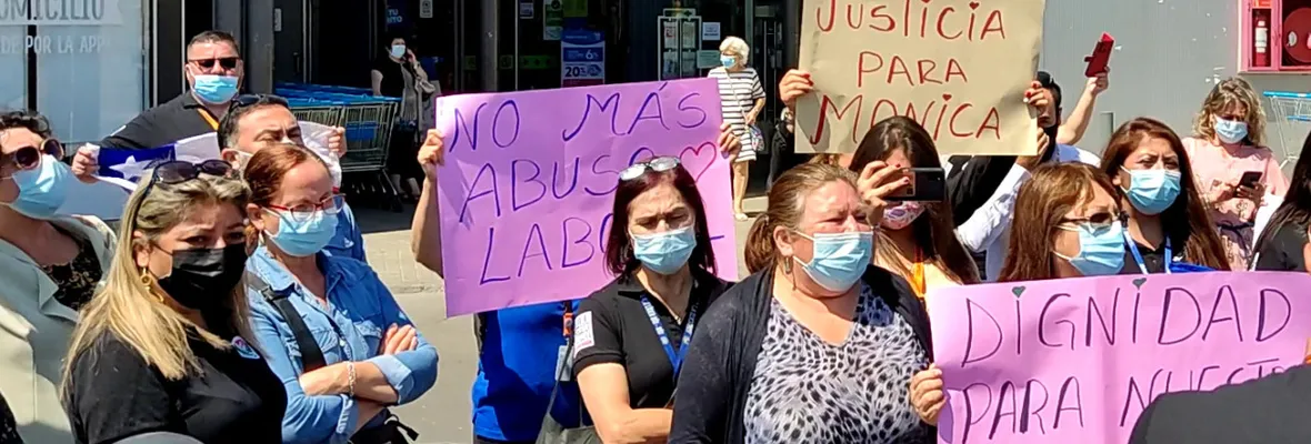 Trabajadoras/es de Lider Express protestaron por muerte de cajera tras denunciar maltrato laboral en sucursal penquista