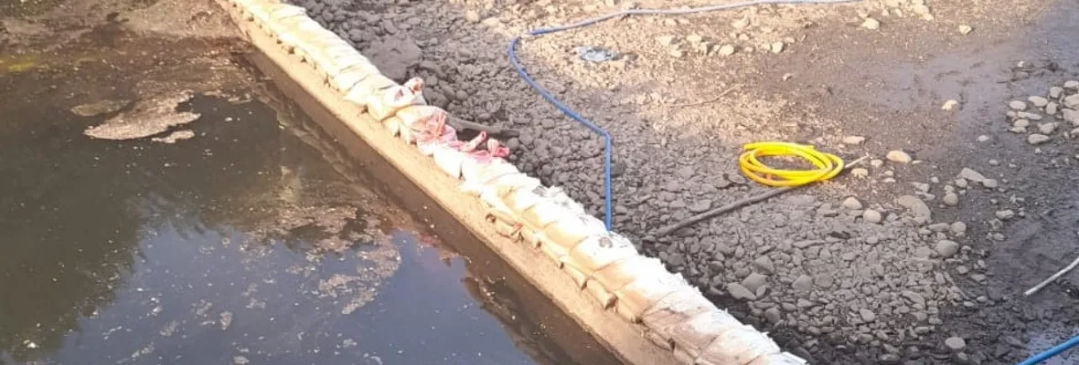Acusan a Essbio de robar agua y secar el río El Maggie en Quirihue a través de un tranque y moto bombas