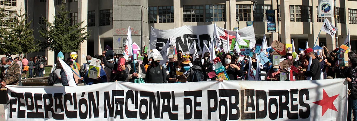 Marcha de pobladoras/es recorrió Concepción exigiendo derecho a vivienda y para despedir a Piñera