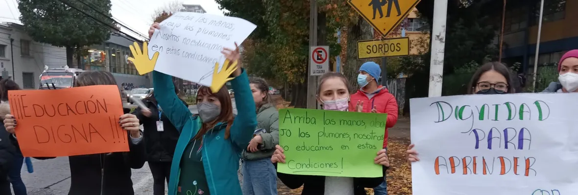 Cortes de electricidad, sin calefacción, ni alimentación: Colegio Biobío mantiene clases intermitentes por precarias condiciones de establecimiento